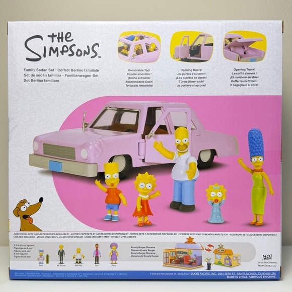 The Simpsons 2.5" Family Sedan Set Jakks Pacific NEW - SEALED - Picture 4 of 8